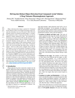 Delving into Robust Object Detection from Unmanned Aerial Vehicles: A
  Deep Nuisance Disentanglement Approach