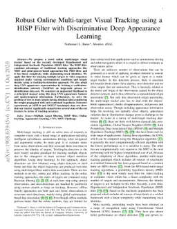 Robust Online Multi-target Visual Tracking using a HISP Filter with
  Discriminative Deep Appearance Learning