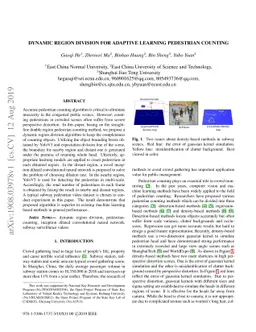 Dynamic Region Division for Adaptive Learning Pedestrian Counting