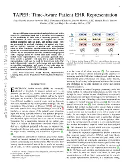 TAPER: Time-Aware Patient EHR Representation