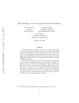 Retrofitting a two-way peg between blockchains