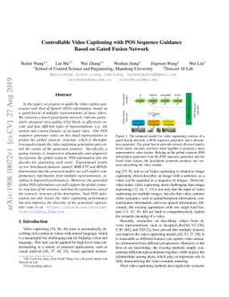 Controllable Video Captioning with POS Sequence Guidance Based on Gated
  Fusion Network