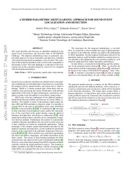 A hybrid parametric-deep learning approach for sound event localization
  and detection