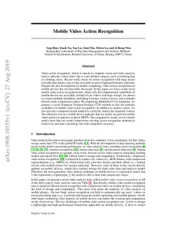 Mobile Video Action Recognition