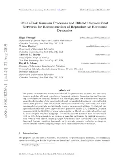 Multi-Task Gaussian Processes and Dilated Convolutional Networks for
  Reconstruction of Reproductive Hormonal Dynamics