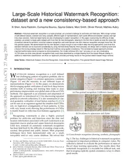 Large-Scale Historical Watermark Recognition: dataset and a new
  consistency-based approach