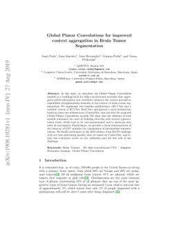 Global Planar Convolutions for improved context aggregation in Brain
  Tumor Segmentation