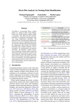 Movie Plot Analysis via Turning Point Identification