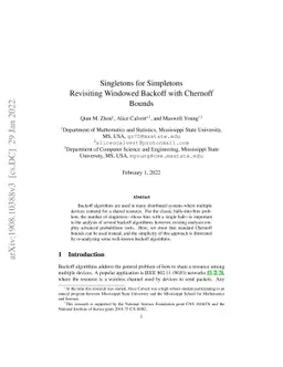 Singletons for Simpletons: Revisiting Windowed Backoff using Chernoff
  Bounds