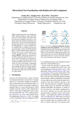 Hierarchical Text Classification with Reinforced Label Assignment