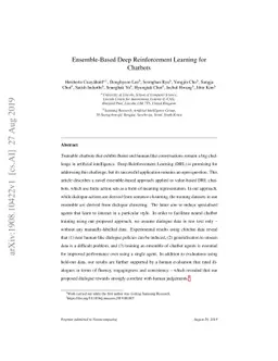 Ensemble-Based Deep Reinforcement Learning for Chatbots