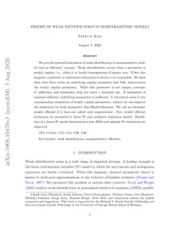 Theory of Weak Identification in Semiparametric Models