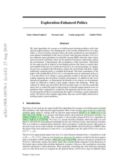 Exploration-Enhanced POLITEX