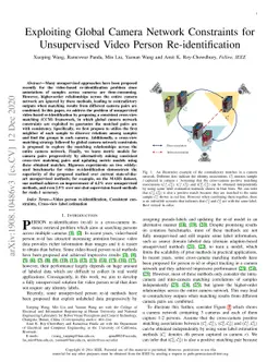 Exploiting Global Camera Network Constraints for Unsupervised Video
  Person Re-identification