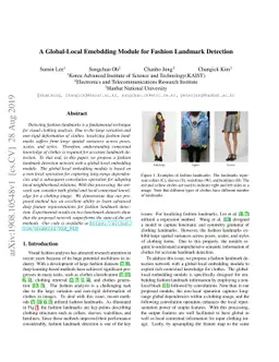 A Global-Local Emebdding Module for Fashion Landmark Detection