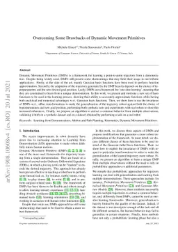 Overcoming Some Drawbacks of Dynamic Movement Primitives