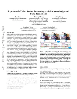 Explainable Video Action Reasoning via Prior Knowledge and State
  Transitions