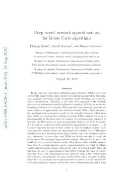 Deep neural network approximations for Monte Carlo algorithms