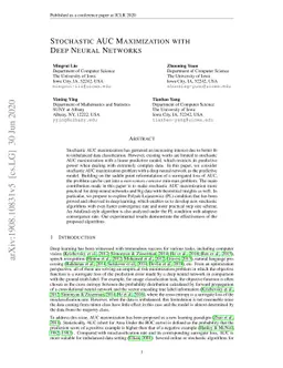 Stochastic AUC Maximization with Deep Neural Networks