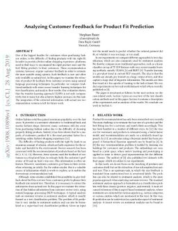 Analyzing Customer Feedback for Product Fit Prediction