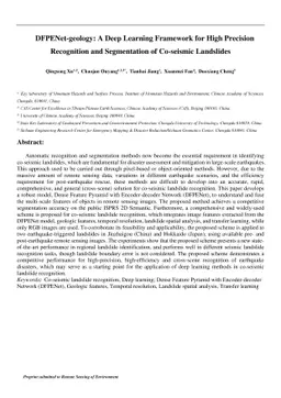 DFPENet-geology: A Deep Learning Framework for High Precision
  Recognition and Segmentation of Co-seismic Landslides