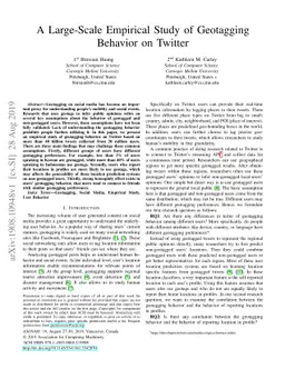 A Large-Scale Empirical Study of Geotagging Behavior on Twitter