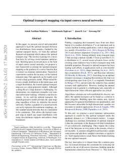 Optimal transport mapping via input convex neural networks