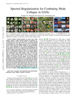 Spectral Regularization for Combating Mode Collapse in GANs