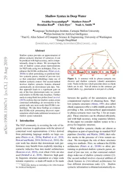 Shallow Syntax in Deep Water