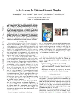 Active Learning for UAV-based Semantic Mapping