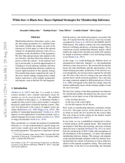 White-box vs Black-box: Bayes Optimal Strategies for Membership
  Inference