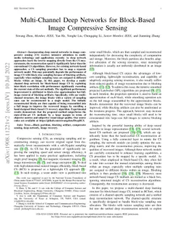 Multi-Channel Deep Networks for Block-Based Image Compressive Sensing