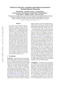 FAMULUS: Interactive Annotation and Feedback Generation for Teaching
  Diagnostic Reasoning
