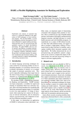 HARE: a Flexible Highlighting Annotator for Ranking and Exploration