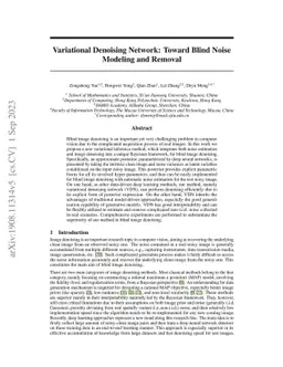 Variational Denoising Network: Toward Blind Noise Modeling and Removal