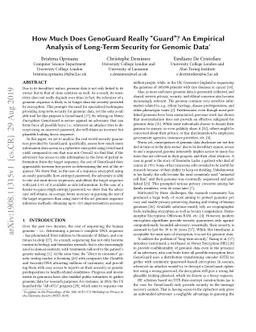 How Much Does GenoGuard Really "Guard"? An Empirical Analysis of
  Long-Term Security for Genomic Data