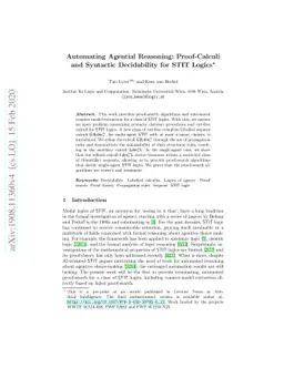 Automating Agential Reasoning: Proof-Calculi and Syntactic Decidability
  for STIT Logics