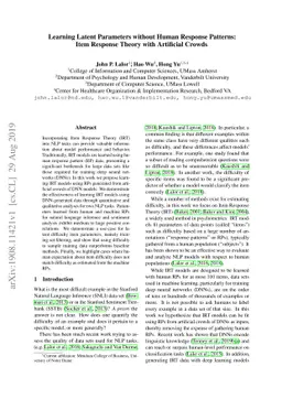 Learning Latent Parameters without Human Response Patterns: Item
  Response Theory with Artificial Crowds