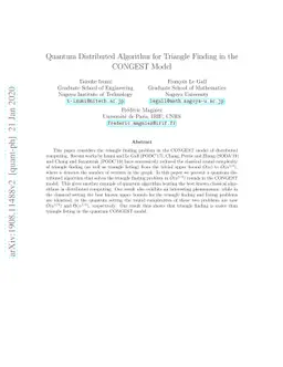 Quantum Distributed Algorithm for Triangle Finding in the CONGEST Model