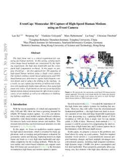 EventCap: Monocular 3D Capture of High-Speed Human Motions using an
  Event Camera