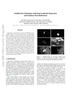 Satellite Pose Estimation with Deep Landmark Regression and Nonlinear
  Pose Refinement