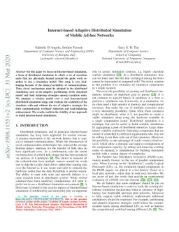 Internet-based Adaptive Distributed Simulation of Mobile Ad-hoc Networks