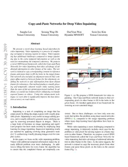 Copy-and-Paste Networks for Deep Video Inpainting