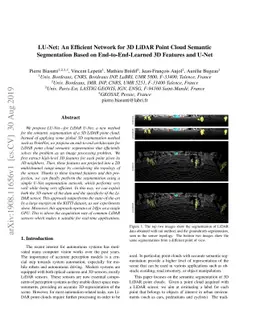 LU-Net: An Efficient Network for 3D LiDAR Point Cloud Semantic
  Segmentation Based on End-to-End-Learned 3D Features and U-Net