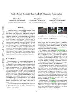 Small Obstacle Avoidance Based on RGB-D Semantic Segmentation