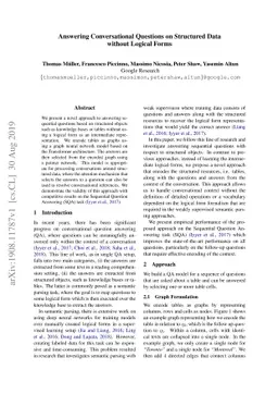 Answering Conversational Questions on Structured Data without Logical
  Forms