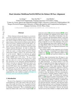 Dual Attention MobDenseNet(DAMDNet) for Robust 3D Face Alignment