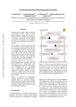 Counterfactual Story Reasoning and Generation