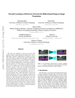 Towards Learning a Self-inverse Network for Bidirectional Image-to-image
  Translation