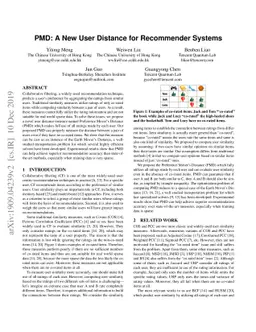 PMD: An Optimal Transportation-based User Distance for Recommender
  Systems
